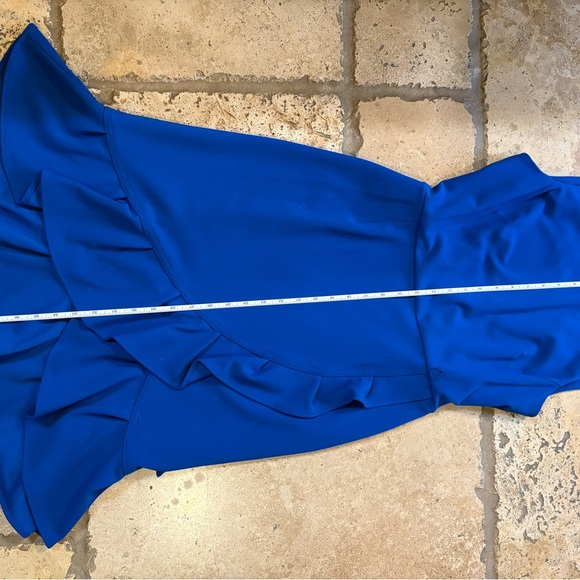 Calvin Klein Blue Ruffle Sleeveless Dress - Picture 11 of 14